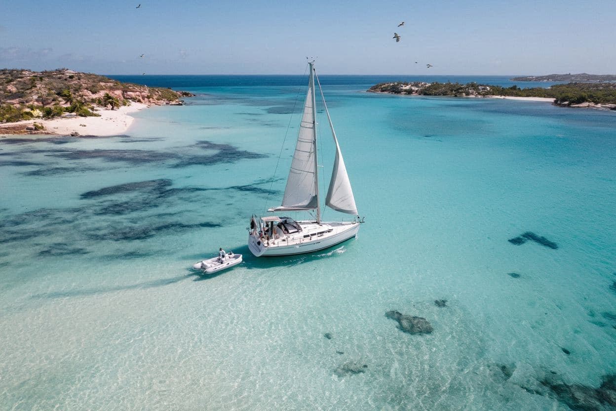 Sailing around Barbuda