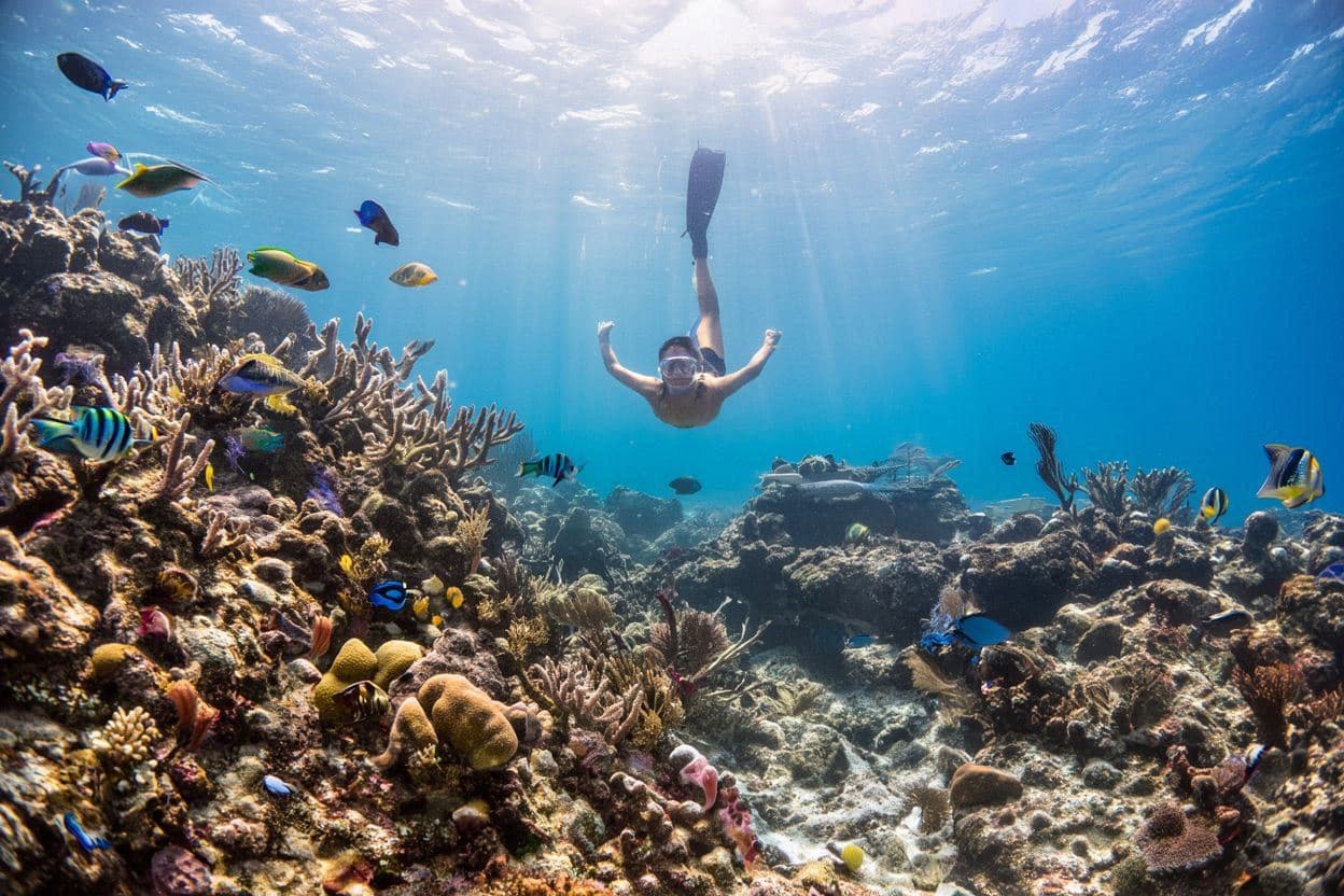 Snorkeling at Cades Reef