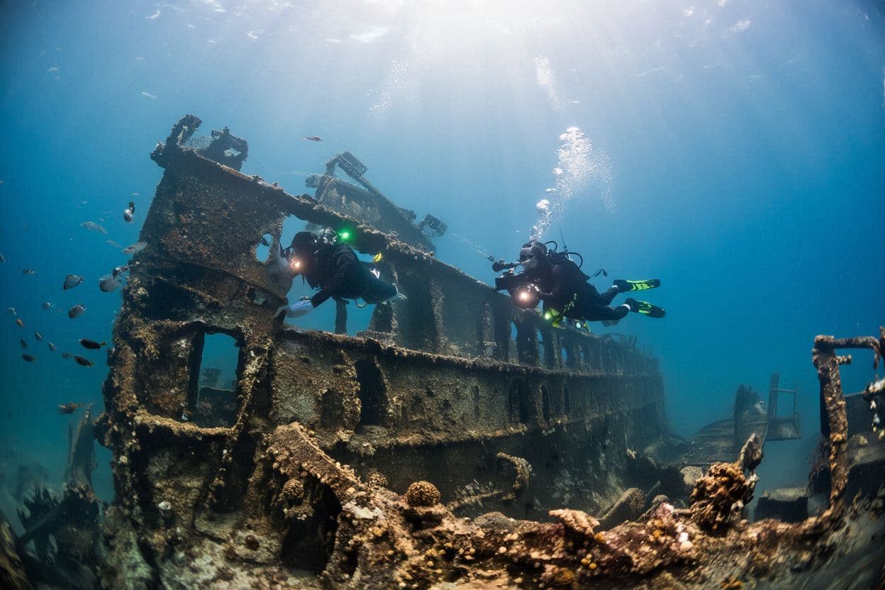 Scuba Diving at Antilla Shipwreck