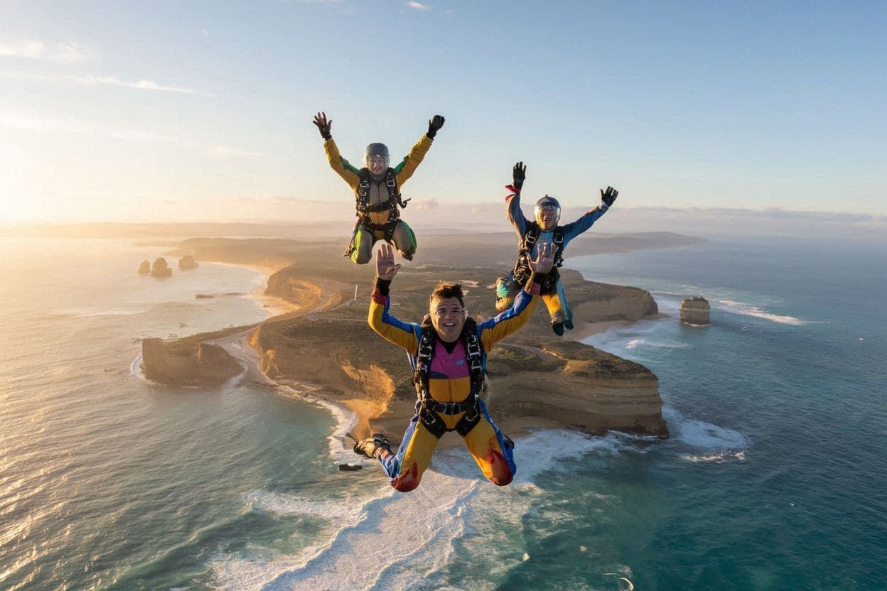 Skydiving Over the Great Ocean Road