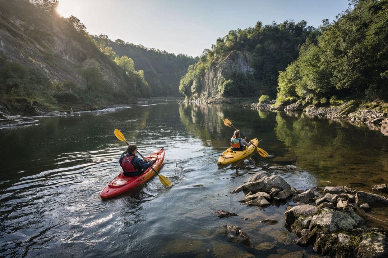 Kayaking on the Ourthe River
