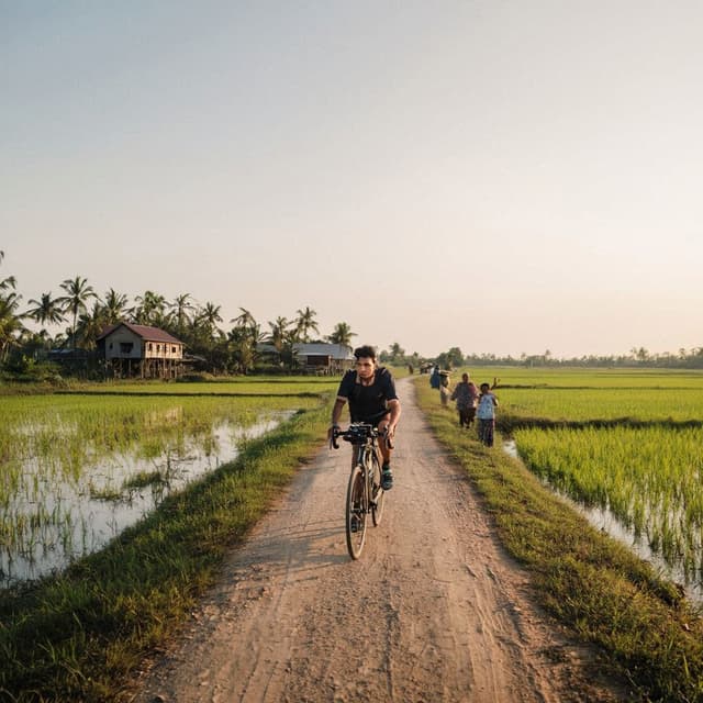 Cycling in Battambang Countryside