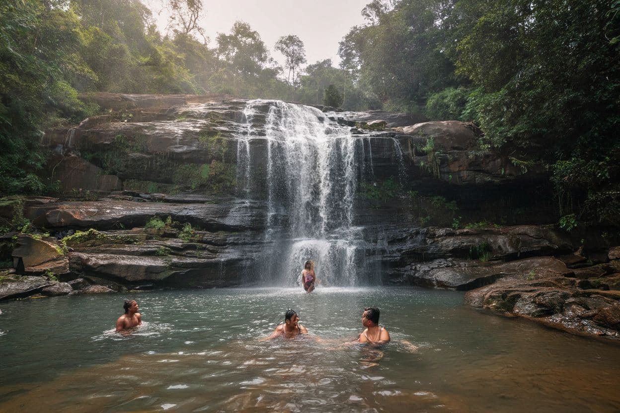Waterfall Swimming at Phnom Kulen