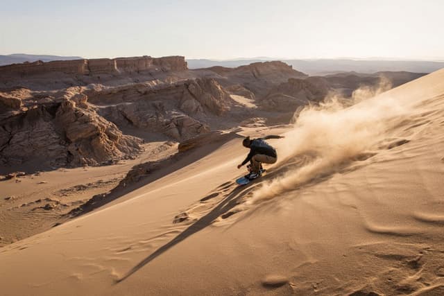 Sandboarding in Valle de la Luna