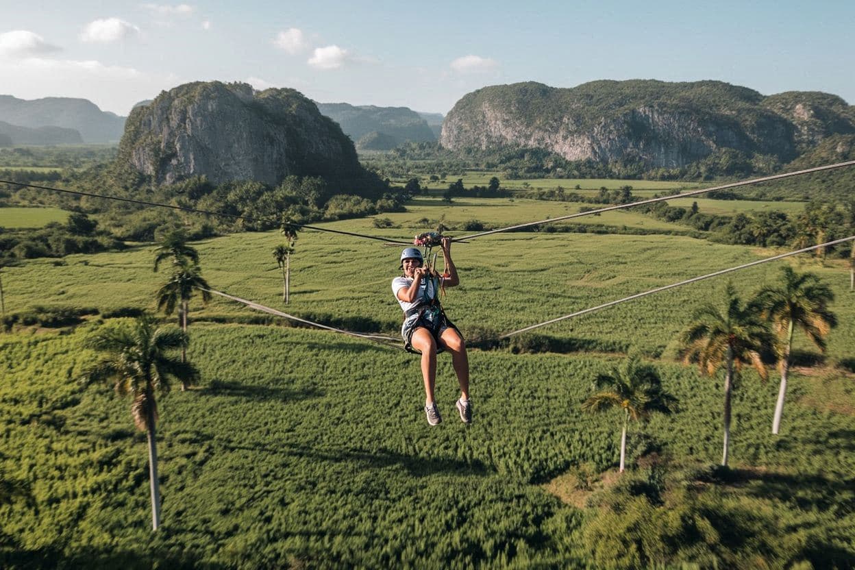 Ziplining in Vinales