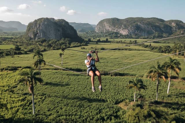 Ziplining in Vinales