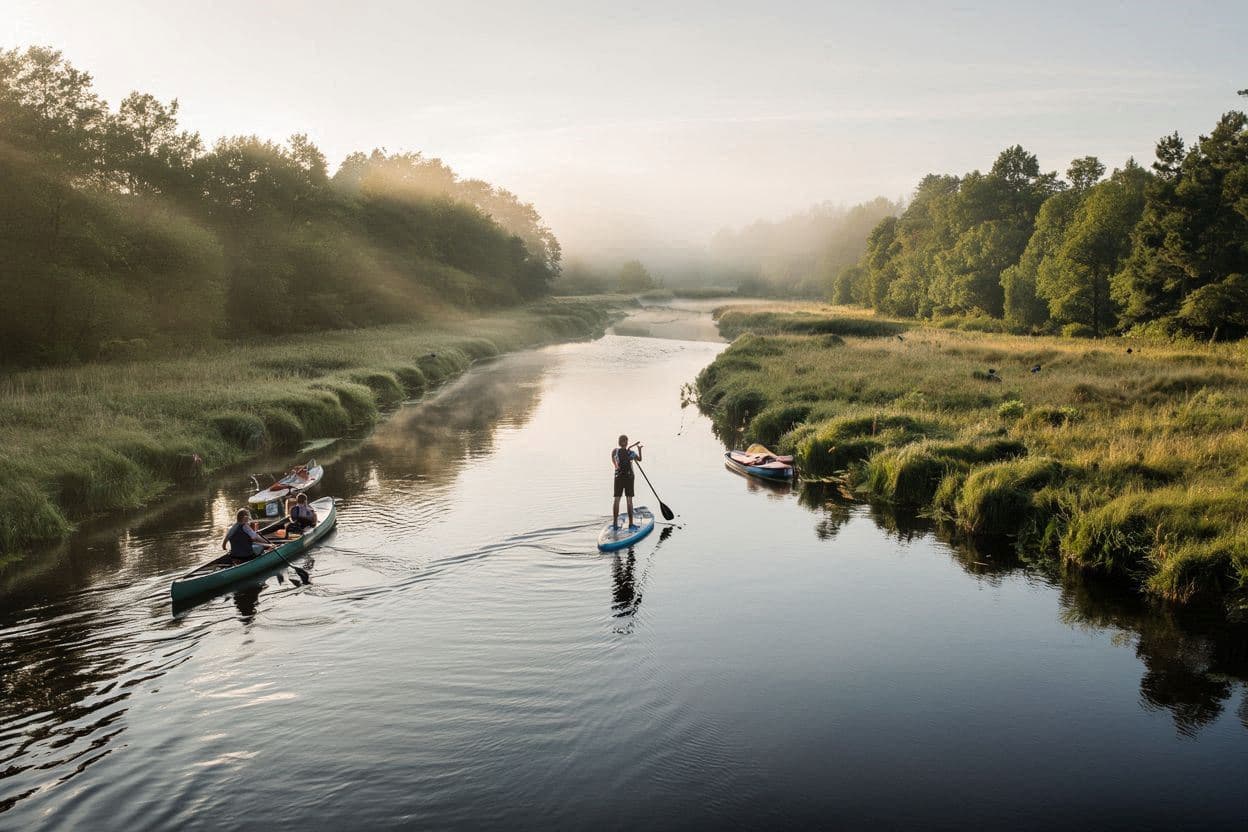 Canoeing / Stand-up Paddleboarding on the Gudena River