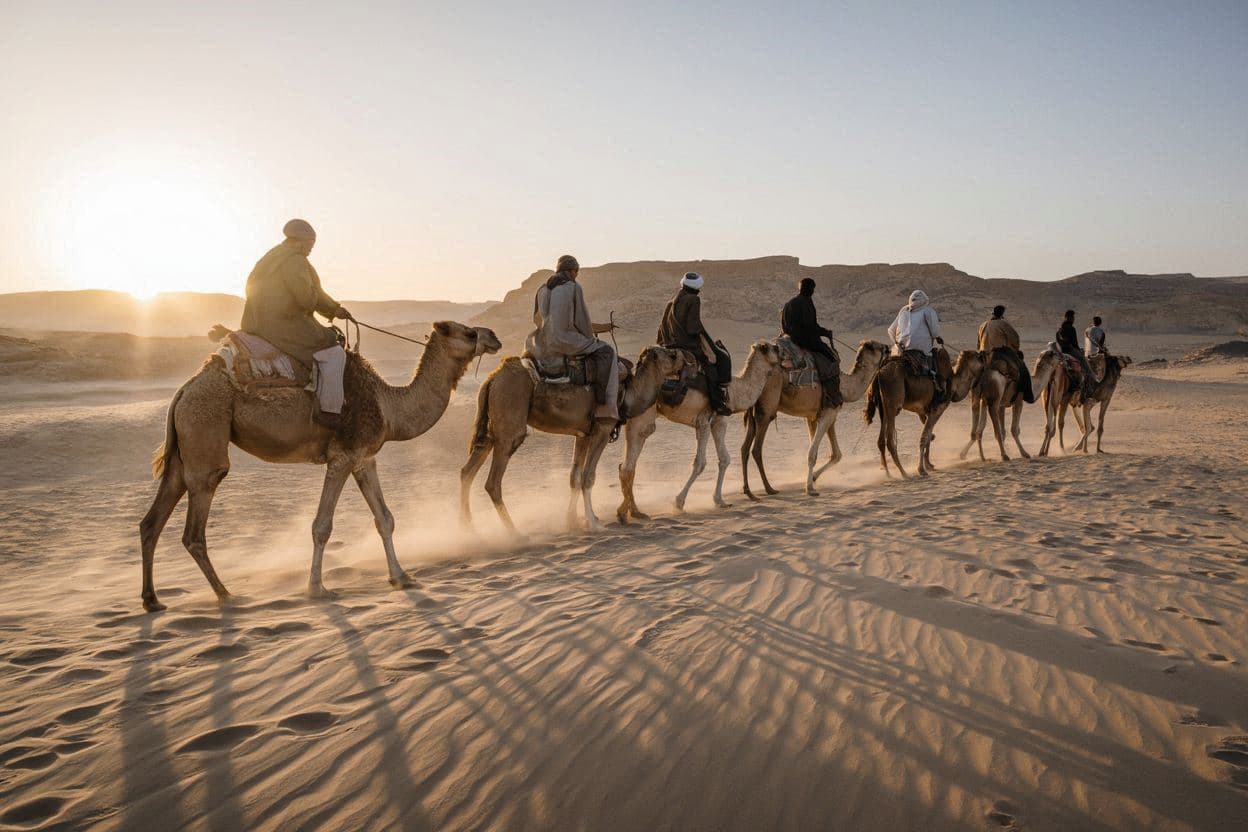 Camel Trek in the Desert