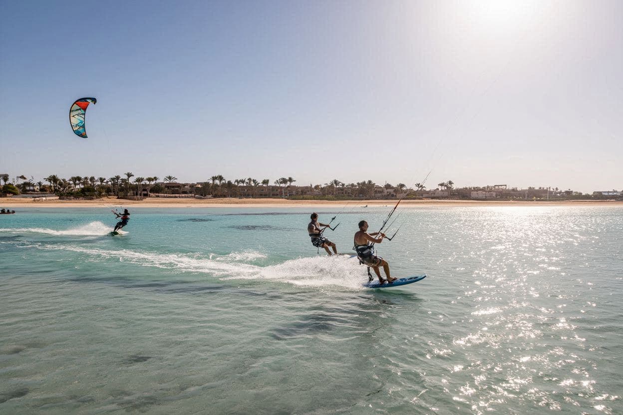 Kitesurfing in El Gouna