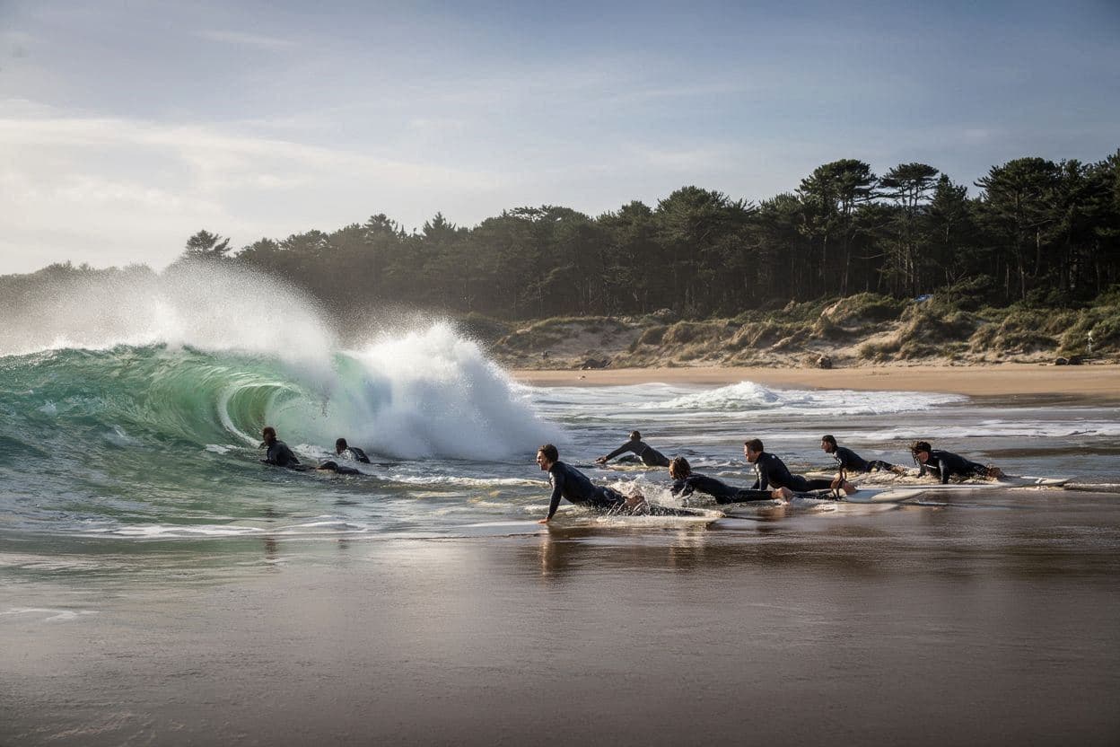 Surfing in Hossegor