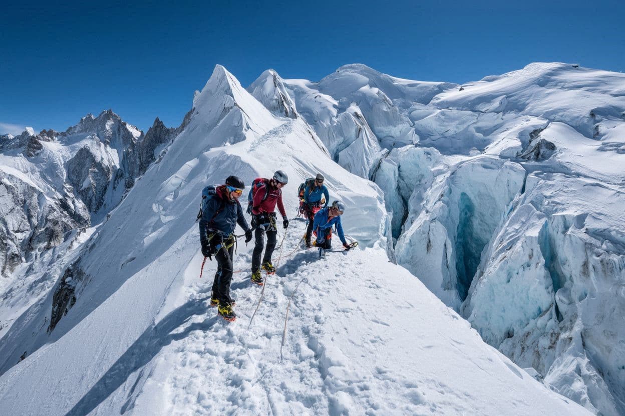 Mountaineering on Mont Blanc