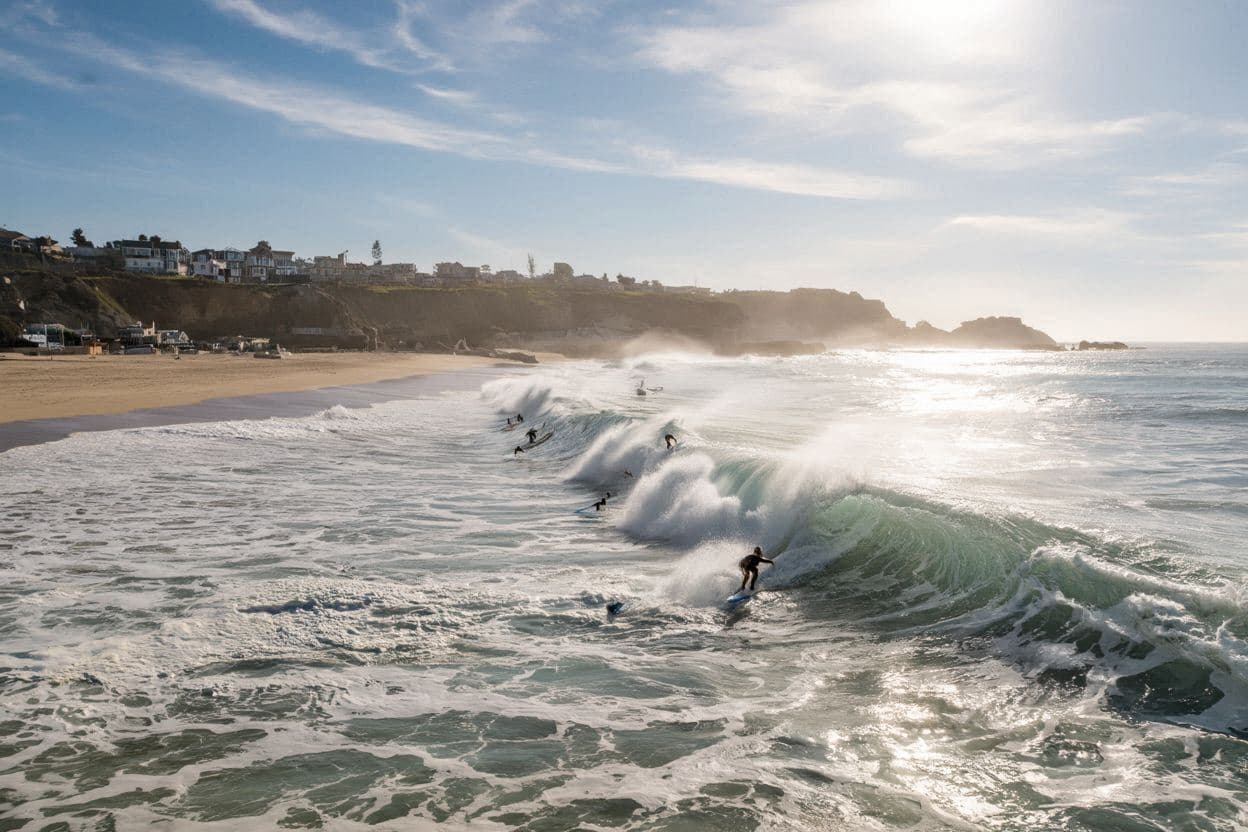 Surfing in California