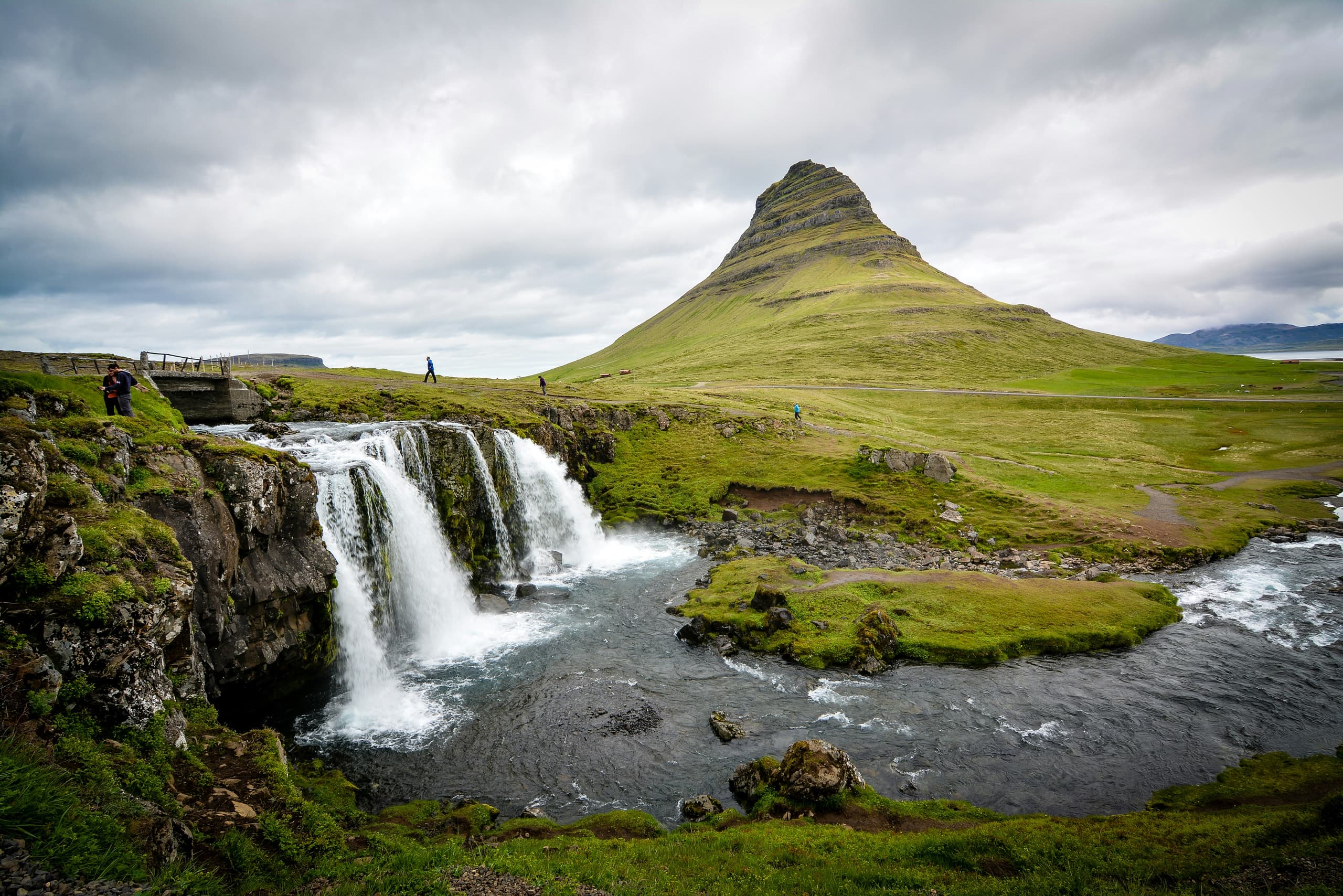 Iceland waterfall and glacier